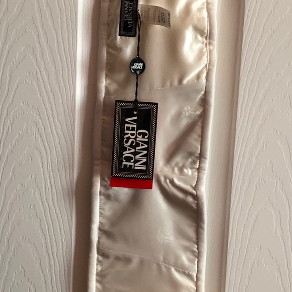 Versace white metallic skirt +leather belt size 42 - Picture 8 of 8